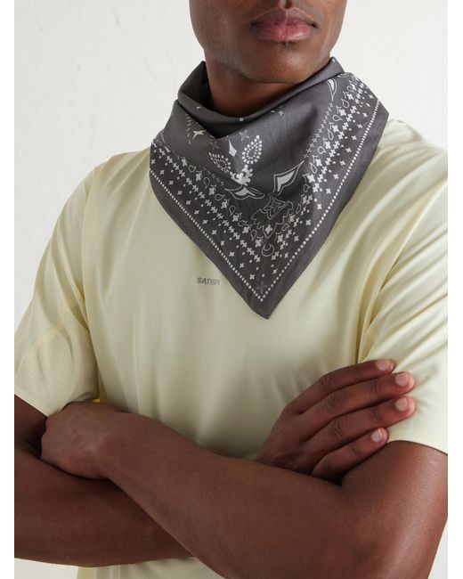 Satisfy Gray Printed Softcell Bandana for men