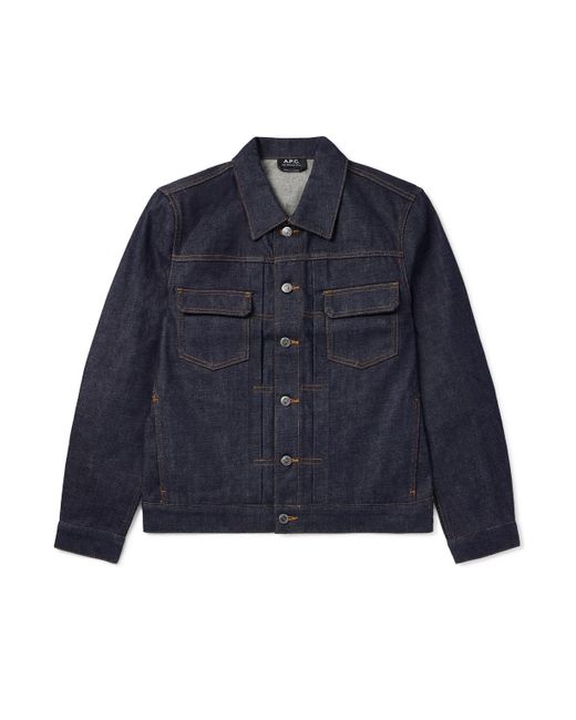 A.P.C. Blue Selvedge Denim Jacket for men