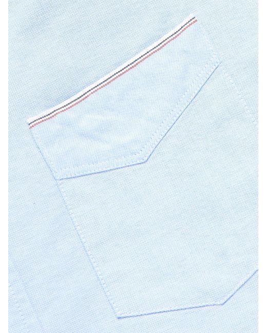 Officine Generale Blue Slim-Fit Cotton Oxford Shirt for men