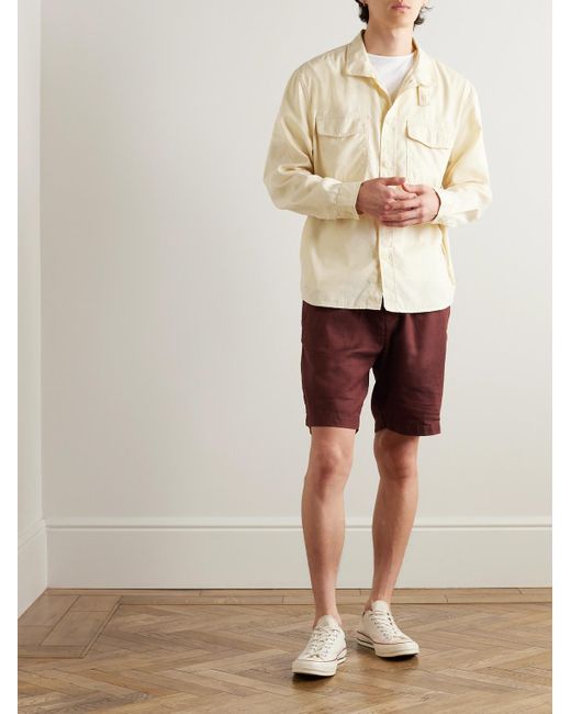 Frescobol Carioca Natural Nuno Linen And Cotton-blend Overshirt for men