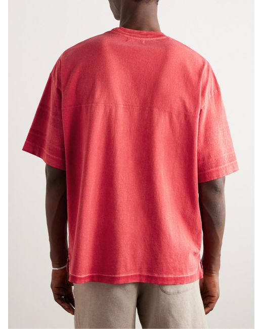 T-shirt oversize in jersey di cotone Rush Practice di John Elliott in Red da Uomo