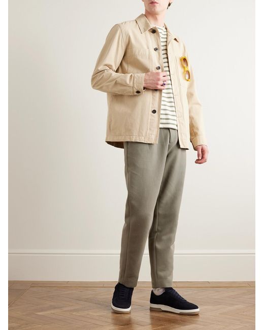 Mr P. Green Cotton-Twill Trousers for men