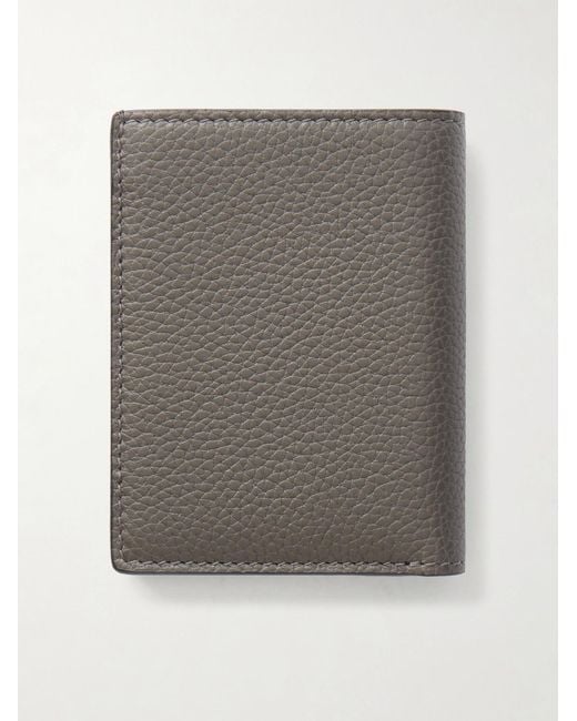 Tom Ford Gray T Line Leather Folding Cardholder for men