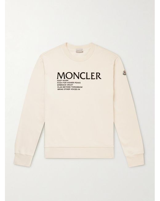 Moncler Multicolor Logo-flocked Cotton-jersey Sweatshirt for men