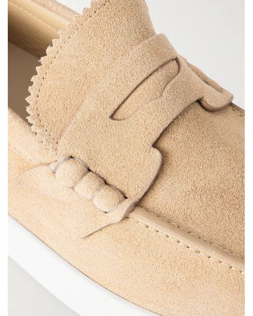 Christian Louboutin Natural Harold Suede Loafers for men
