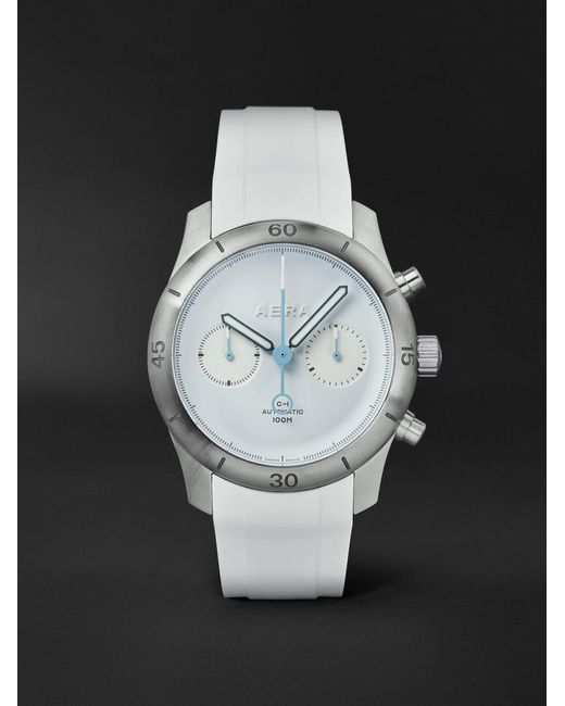Aera Black C-1 Cloud Automatic Chronograph Stainless Steel Watch for men
