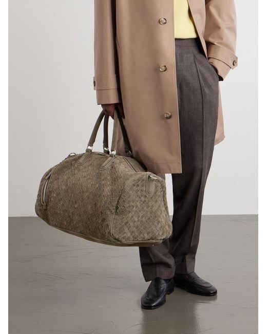 Officine Creative Natural Armor 01 Woven Suede Weekend Bag for men