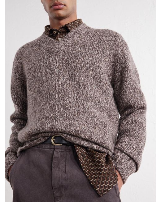 NN07 Gray Flint Merino Wool-Blend Sweater for men