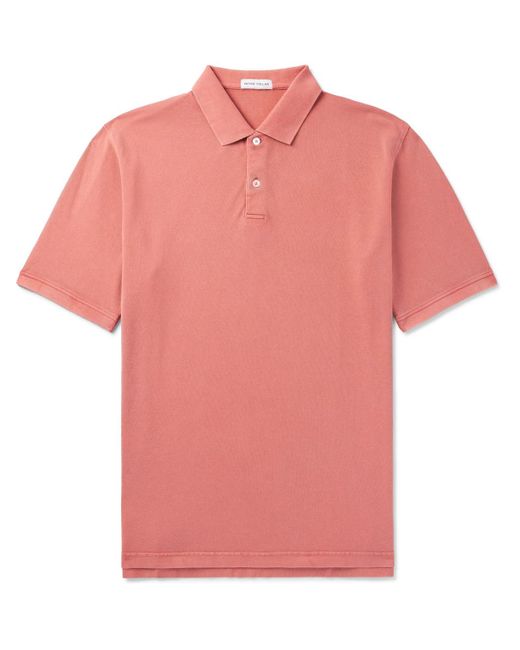 Peter Millar Pink Sunrise Garment-dyed Cotton-piqué Polo Shirt for men