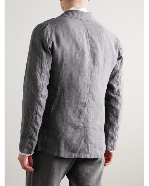 Hartford Gray Jobby Pat Linen Suit Jacket for men