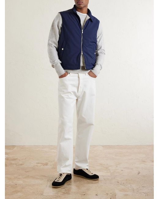 Eleventy Blue Slim-fit Wool-blend Gilet for men