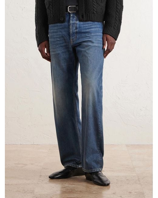 Saint Laurent Black Alain Leather Loafers for men