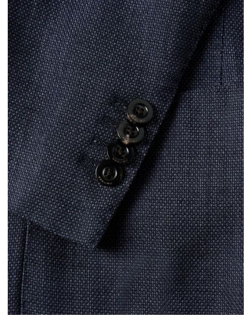 Boglioli K-Jacket unstrukturiertes Sakko aus einer Schurwollmischung in Panamabindung und Stückfärbung in Blue für Herren
