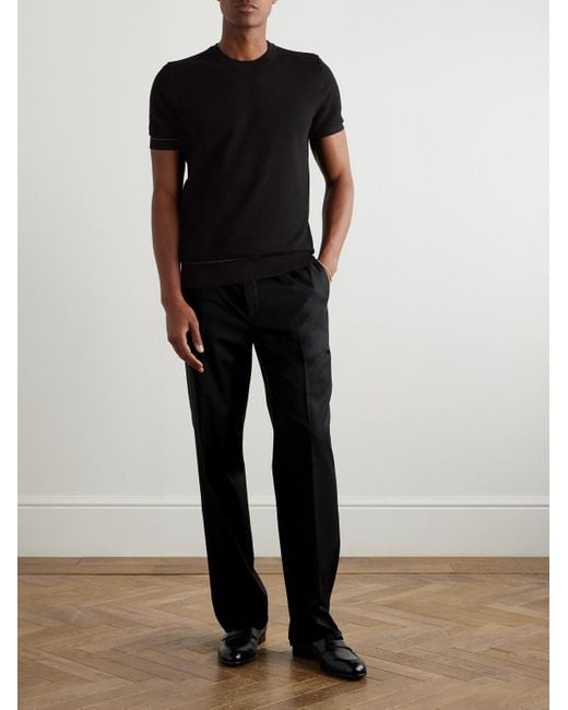 Pantaloni A Gamba Dritta di Brioni in Black da Uomo