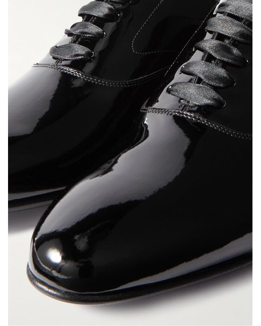 Ralph Lauren Purple Label Black Paget Ii Patent-leather Oxford Shoes for men