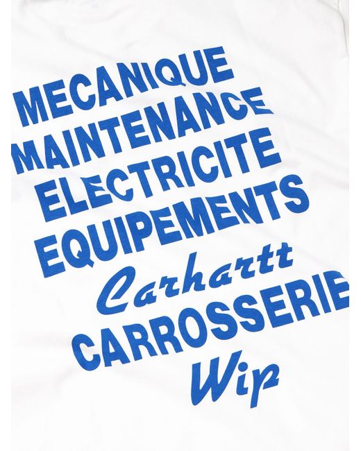 Carhartt White Mechanics Printed Cotton-jersey T-shirt for men