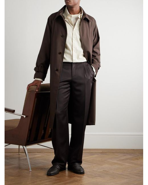 STÒFFA Black Wool-canvas Coat for men