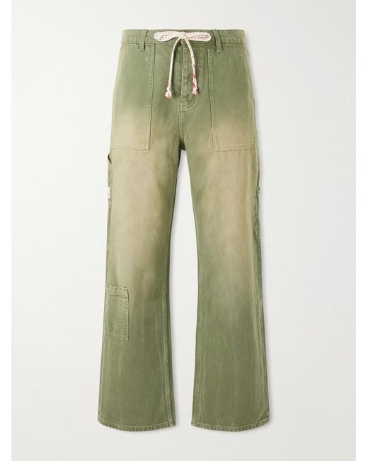 NAHMIAS Green Gardener Utility Wide-leg Drawstring Jeans for men