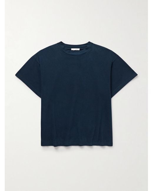 The Row Blue Sato Cotton-Jersey T-Shirt for men
