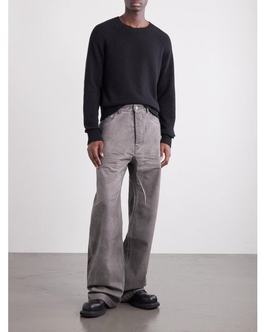 Rick Owens Gray Geth Wide-Leg Jeans for men