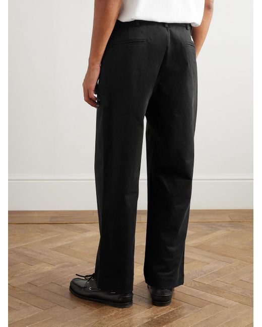 Ghiaia Black Straight-Leg Cotton Chinos for men
