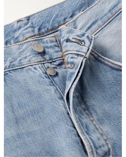 Acne Blue 2021M Flared Distressed Jeans for men