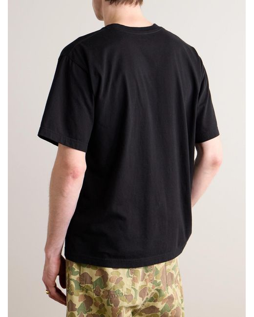 Neighborhood Black Super73 Logo-Print Cotton-Jersey T-Shirt for men