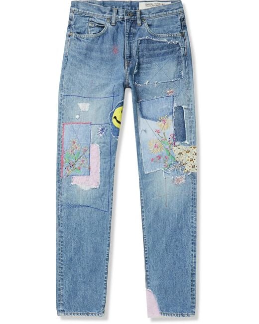 Kapital Denim Okabilly Slim-fit Patchwork Embroidered Jeans in Blue for ...
