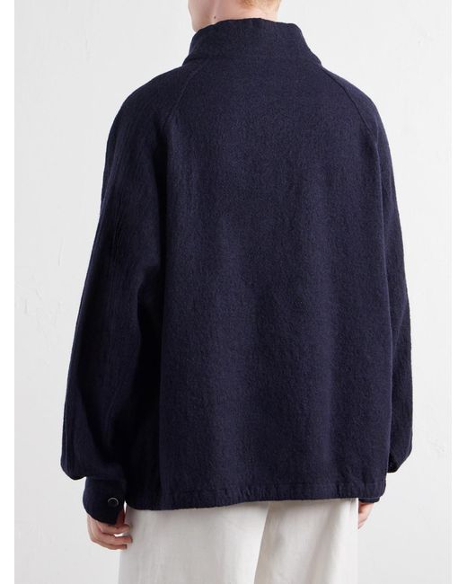 Barena Blue Barcarolo Virgin Wool Blouson Jacket for men