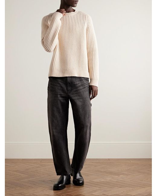 Nili Lotan Natural Demitry Open-knit Sweater for men