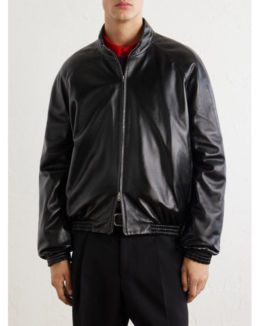 Acne Black Lokot Leather Jacket for men