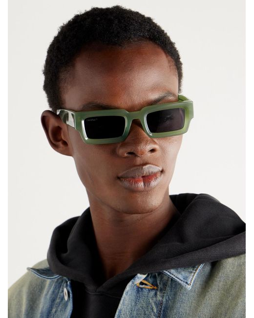 Off-White c/o Virgil Abloh Black Lecce Square-frame Acetate Sunglasses for men