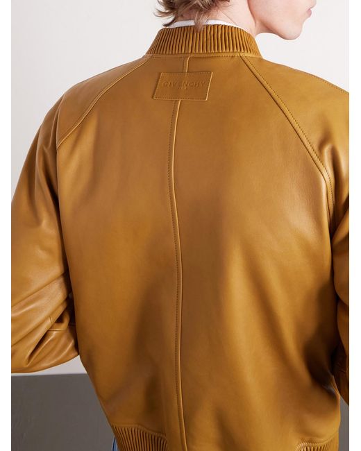 Givenchy Brown Leather Blouson Jacket for men