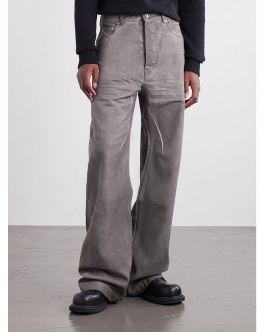 Rick Owens Gray Geth Wide-Leg Jeans for men