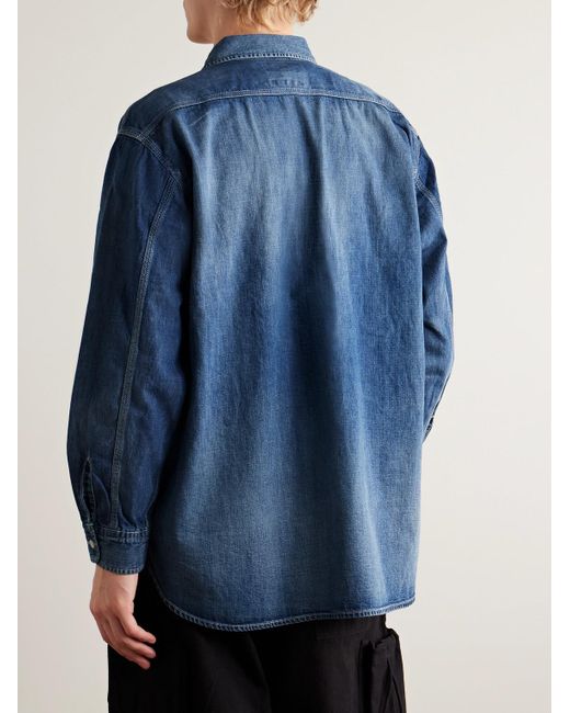 Beams Plus Blue Denim Shirt for men
