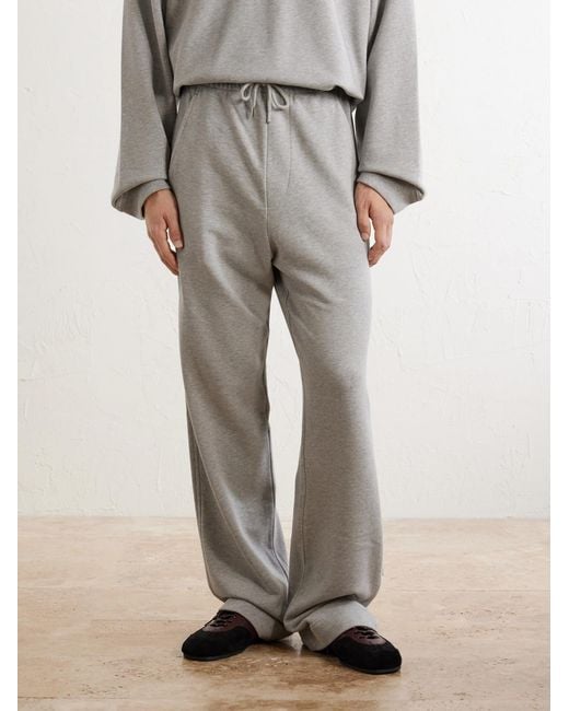 Dries Van Noten Gray Hamer Straight-Leg Cotton-Jersey Sweatpants for men