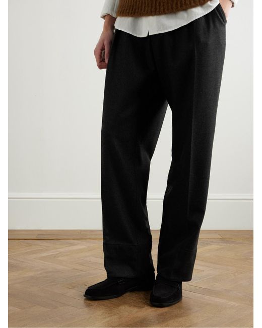Manolo Blahnik Black Perry Suede Penny Loafers for men