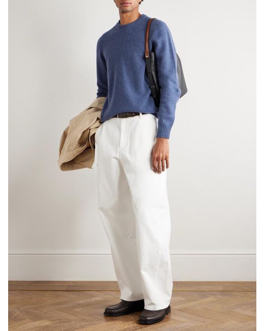 Altea Blue Wool And Cashmere-Blend Sweater for men