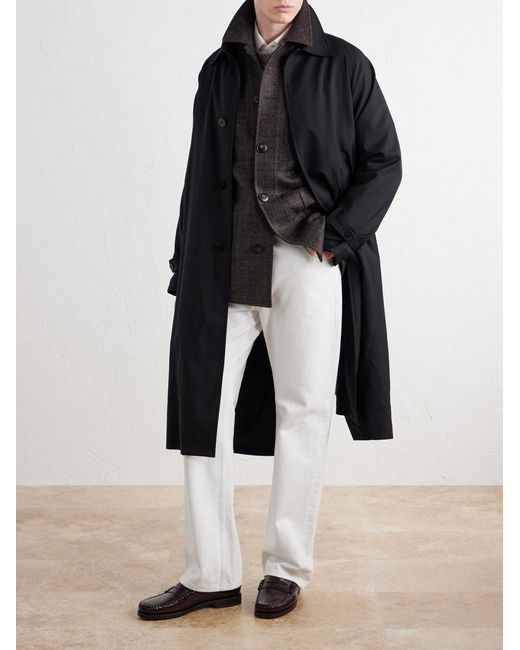Canali Black Wool And Cashmere-Blend Overshirt for men