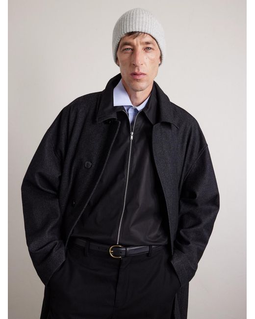 William Lockie White Ribbed Cashmere Beanie for men