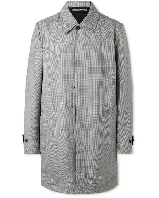 Dunhill Gray Reversible Houndstooth Woven Coat for men
