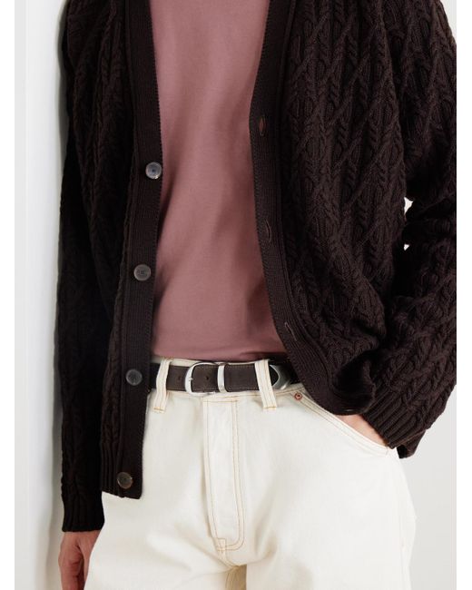 Mr P. Brown 3cm Suede Belt for men
