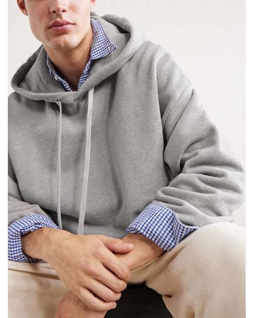 Agolde Gray Salford Cotton-Blend Jersey Hoodie for men
