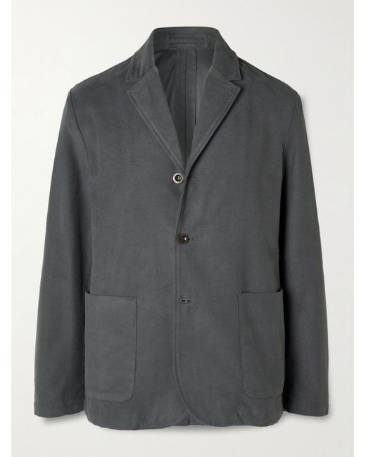 Mr P. Gray Organic Cotton-Blend Moleskin Suit Jacket for men