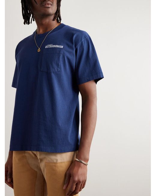 CHERRY LA T-Shirt aus Baumwoll-Jersey mit Logoprint in Blue für Herren