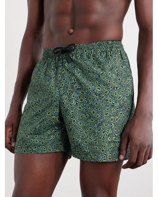 Dries Van Noten Green Phibbs Straight-Leg Mid-Length Printed Swim Shorts for men