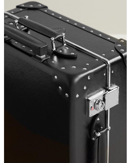 Globe-Trotter Black Metropolis Leather-trimmed Carry-on Suitcase for men