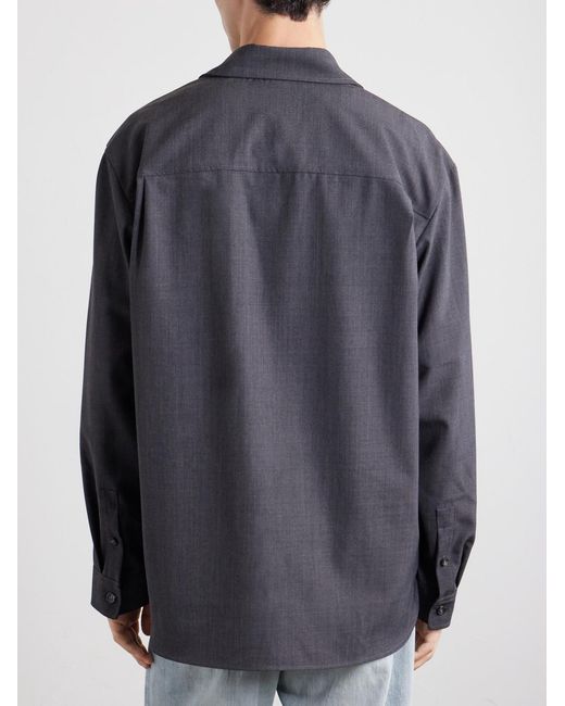 A.P.C. Gray Malaury Recycled Poplin Shirt for men