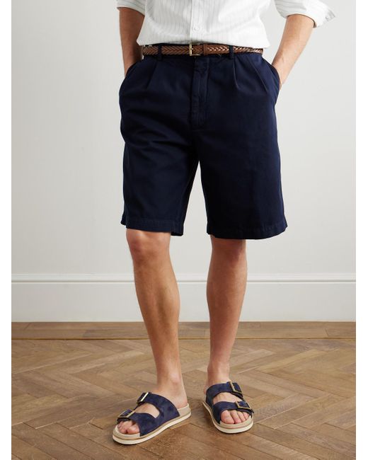 Brunello Cucinelli Blue Suede Sandals for men