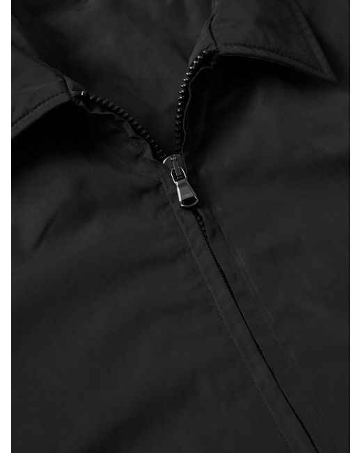 James Perse Black Padded Recycled-twill Bomber Jacket for men